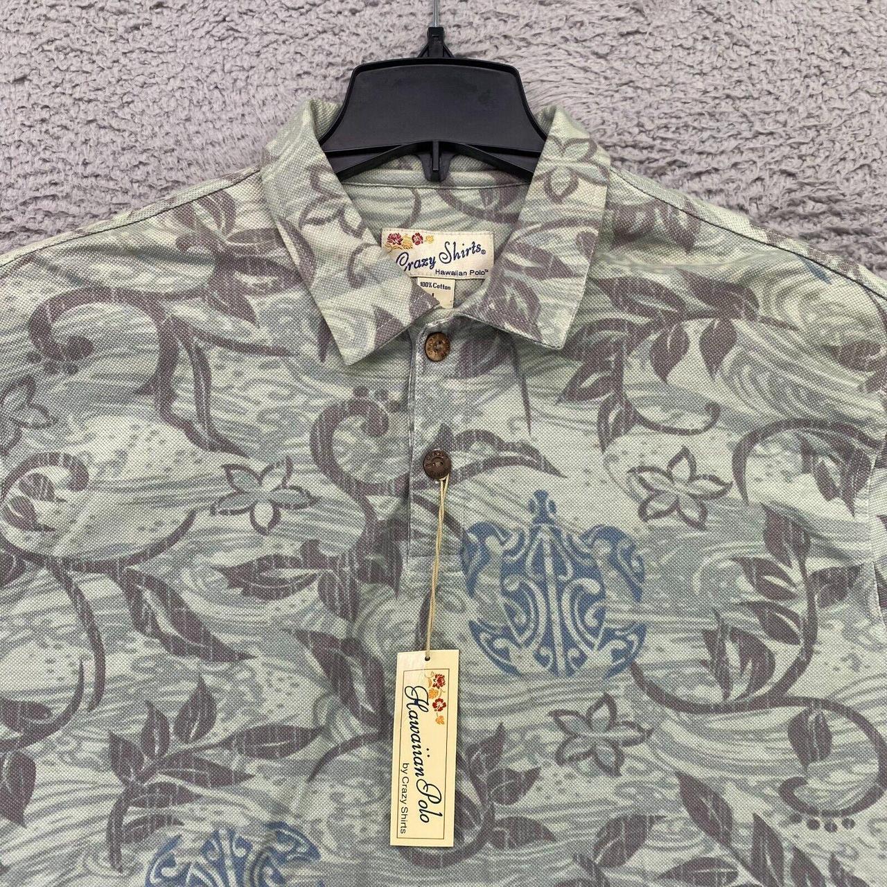 Crazy Shirts Men's Green Poloshirts Depop