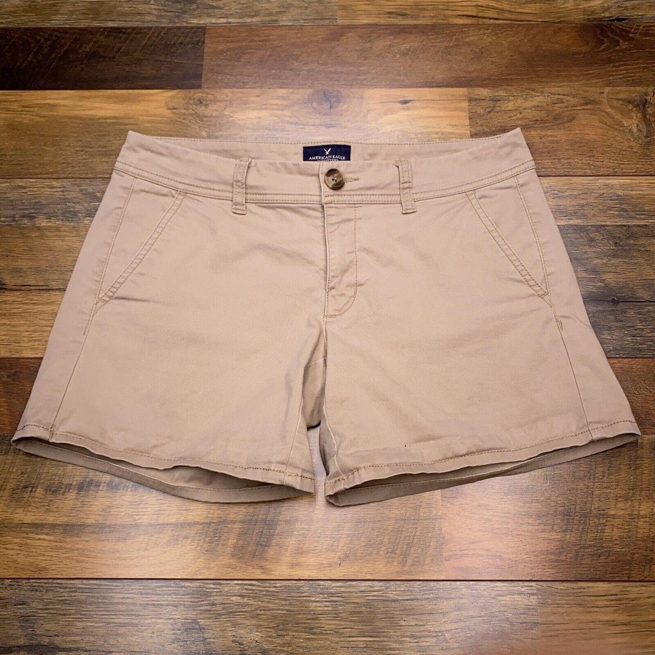 American eagle midi hot sale khaki shorts