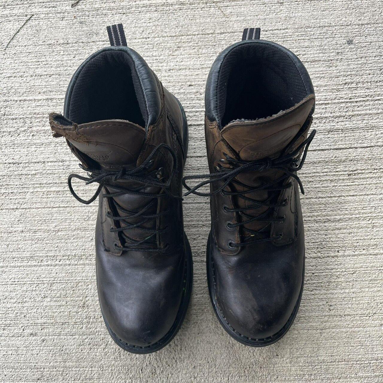 Red Wing Boots Sz 10.5 ASTM F2892-11 EH 606 Brown... - Depop