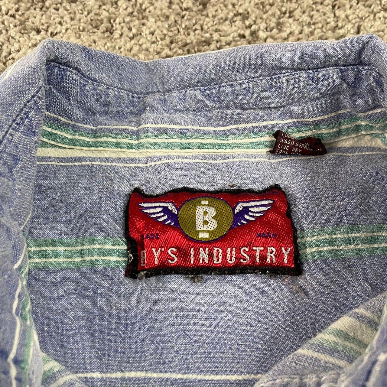 Vintage Boys Industry Shirt Mens M Aztec Striped... Depop