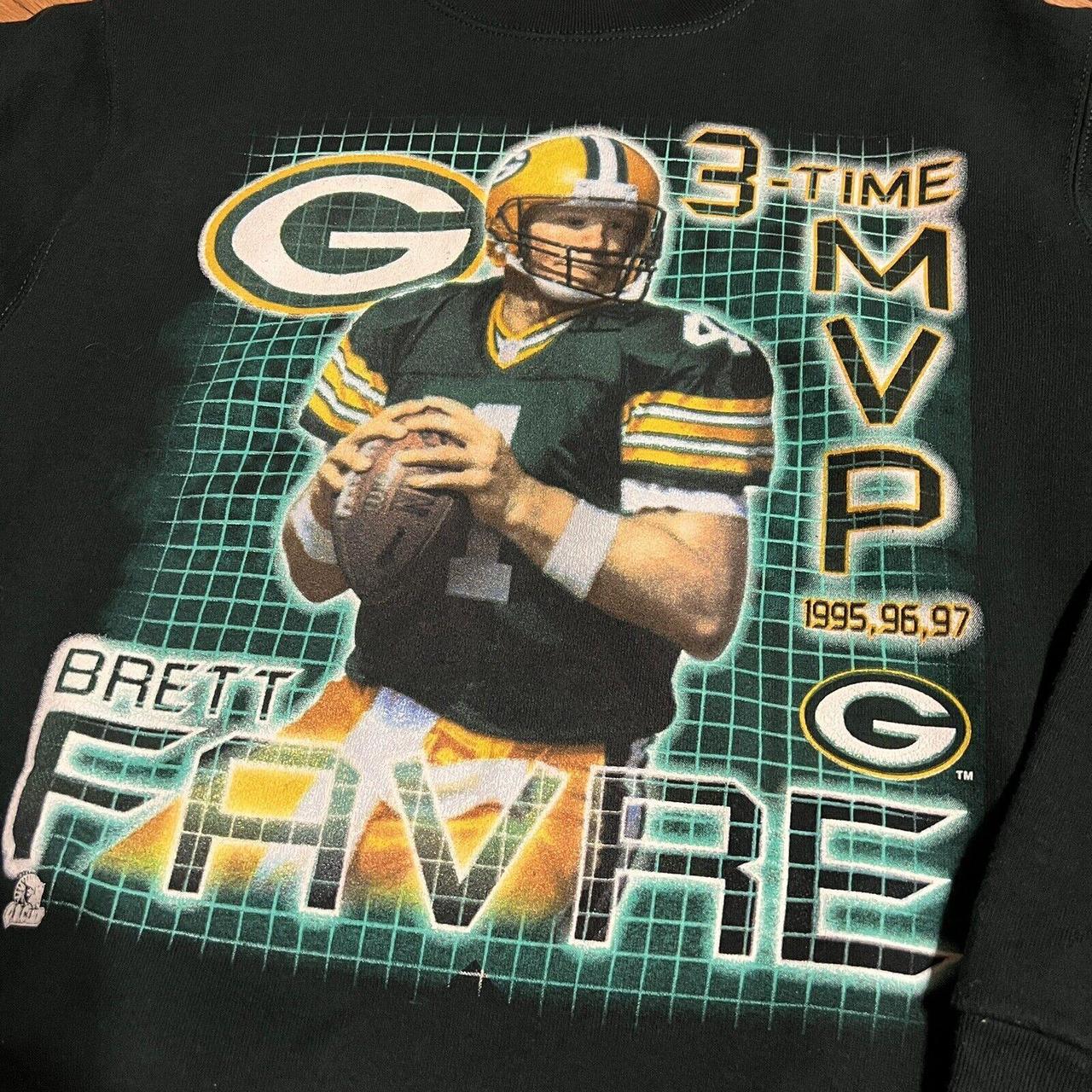 Vintage 90s 1995 Green Bay Packers Brett Favre - Depop