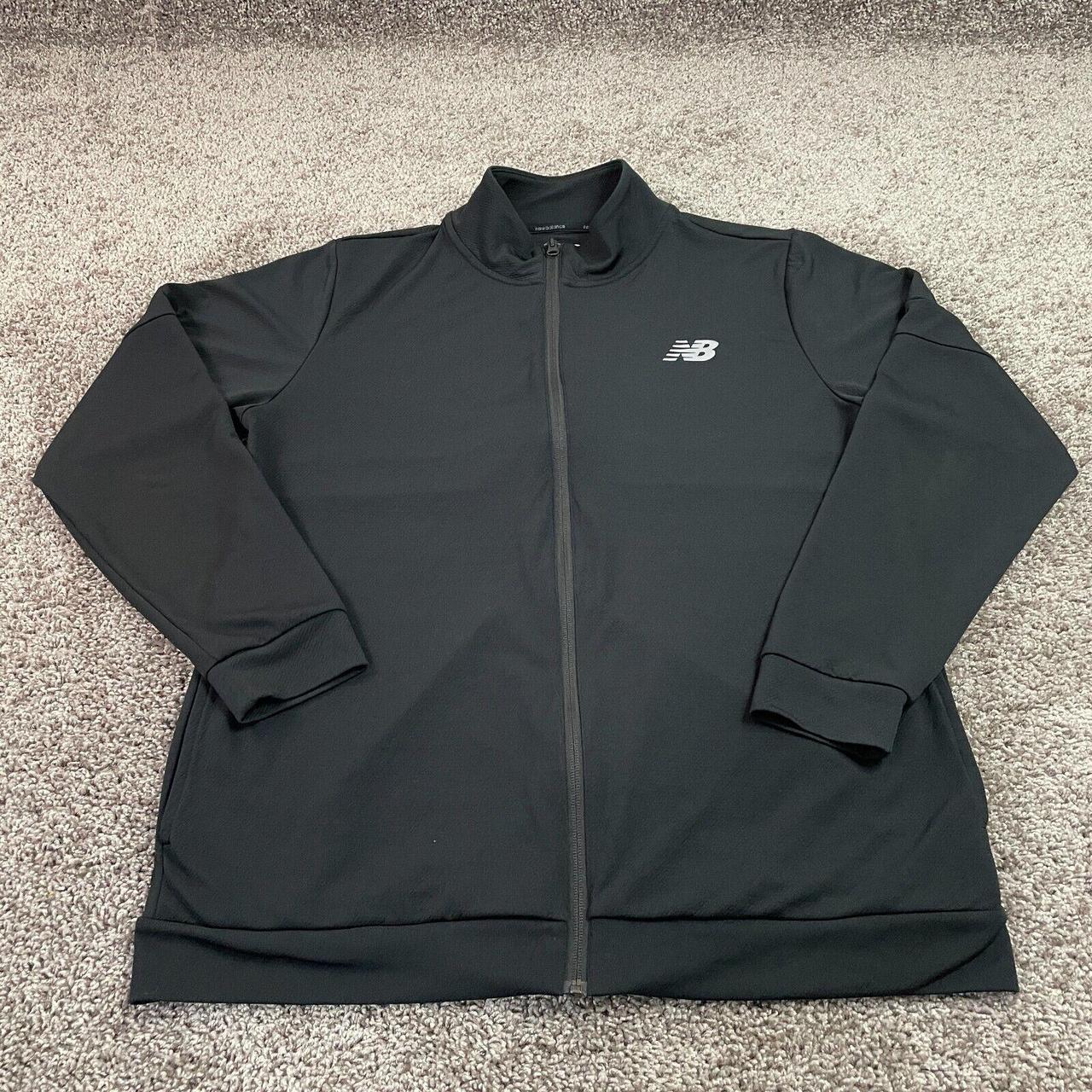 New Balance Jacket Men's Large Fleece Sweater Full... Depop
