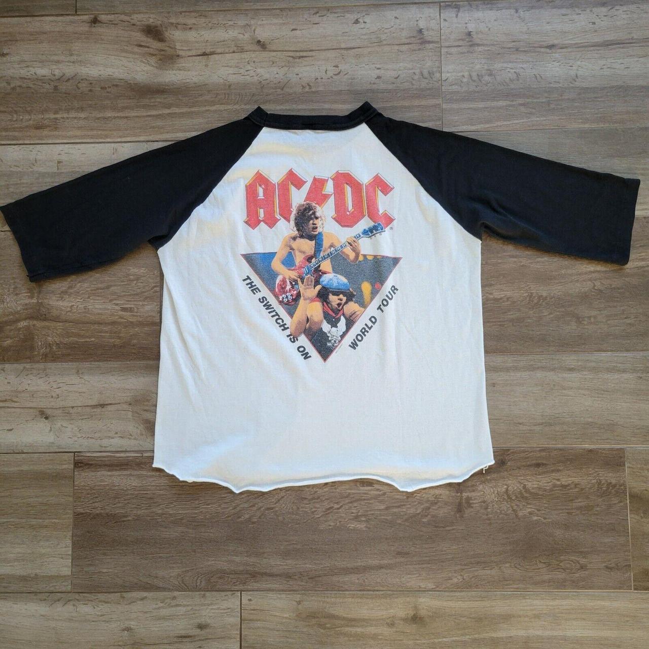 Vintage 80s AC/DC Concert T Shirt The Switch is On... - Depop