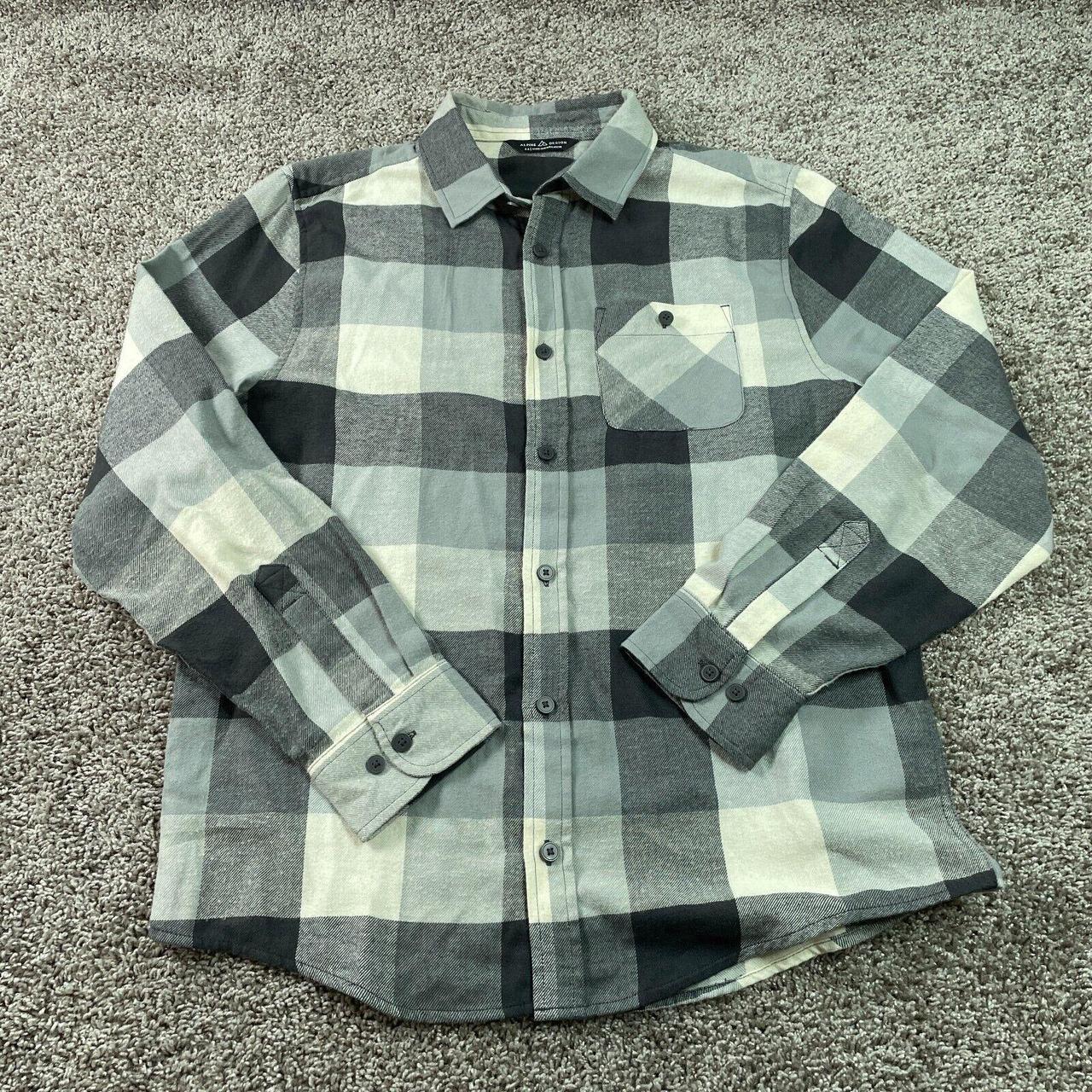 Alpine Design Flannel Shirt Men's Extra Large Gray... - Depop
