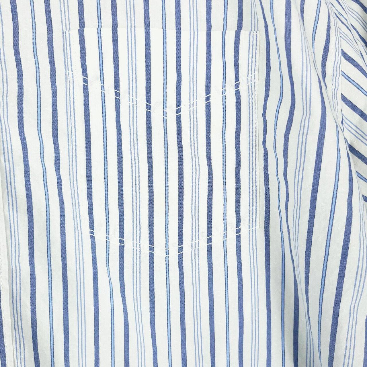 Tommy Bahama Men Size XLX Blue Stripe Island Modern Fit Long Sleeve Casual  Shirt