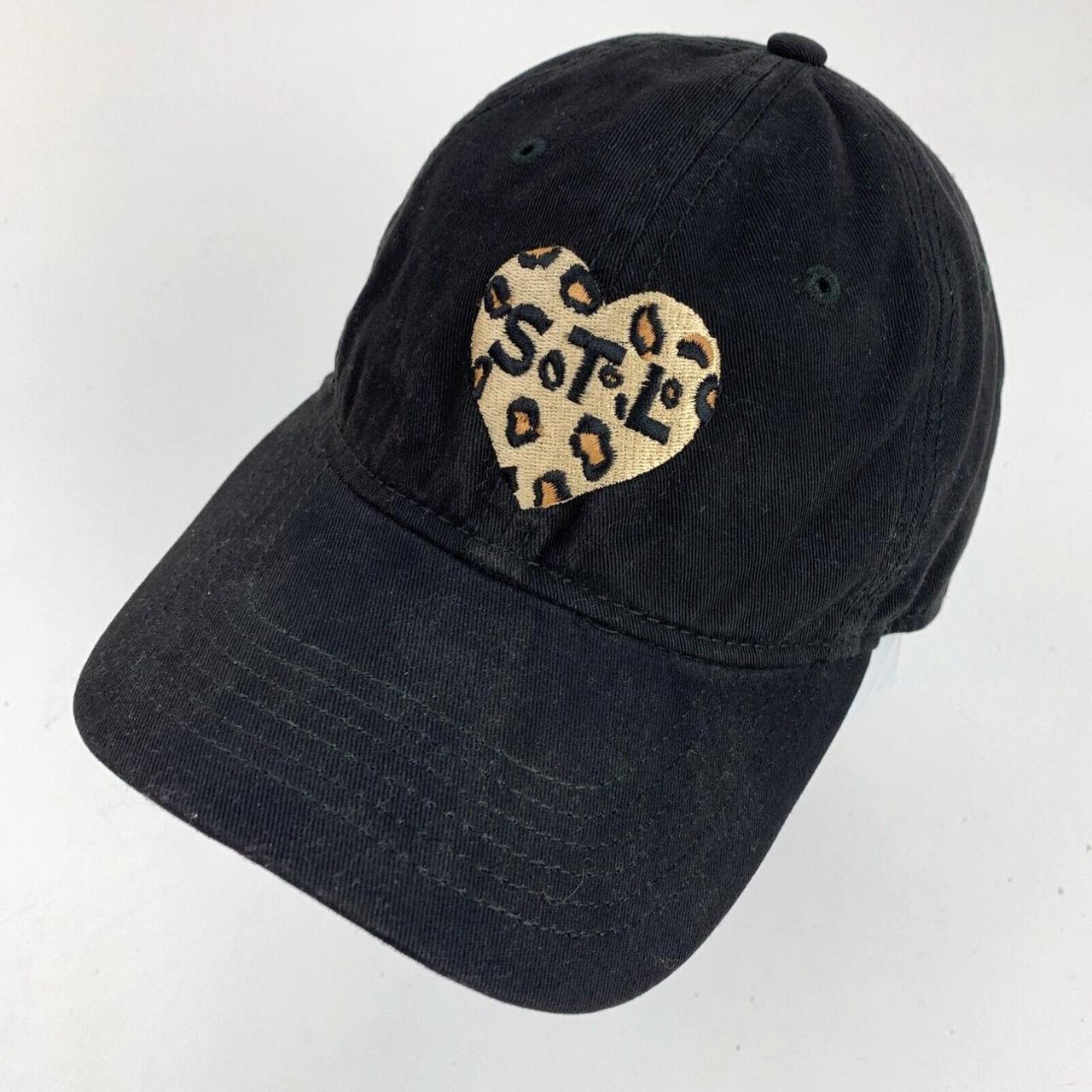 STL Love Leopard Print Heart Ball Cap Hat Adjustable... - Depop