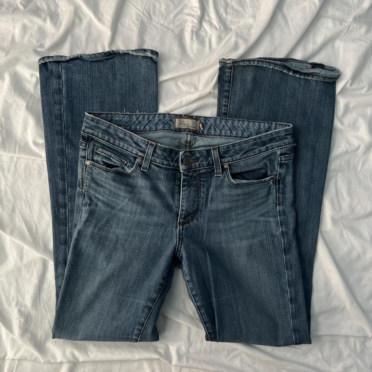 Vintage Paige flare jeans. Tag is size 30. Open to... - Depop