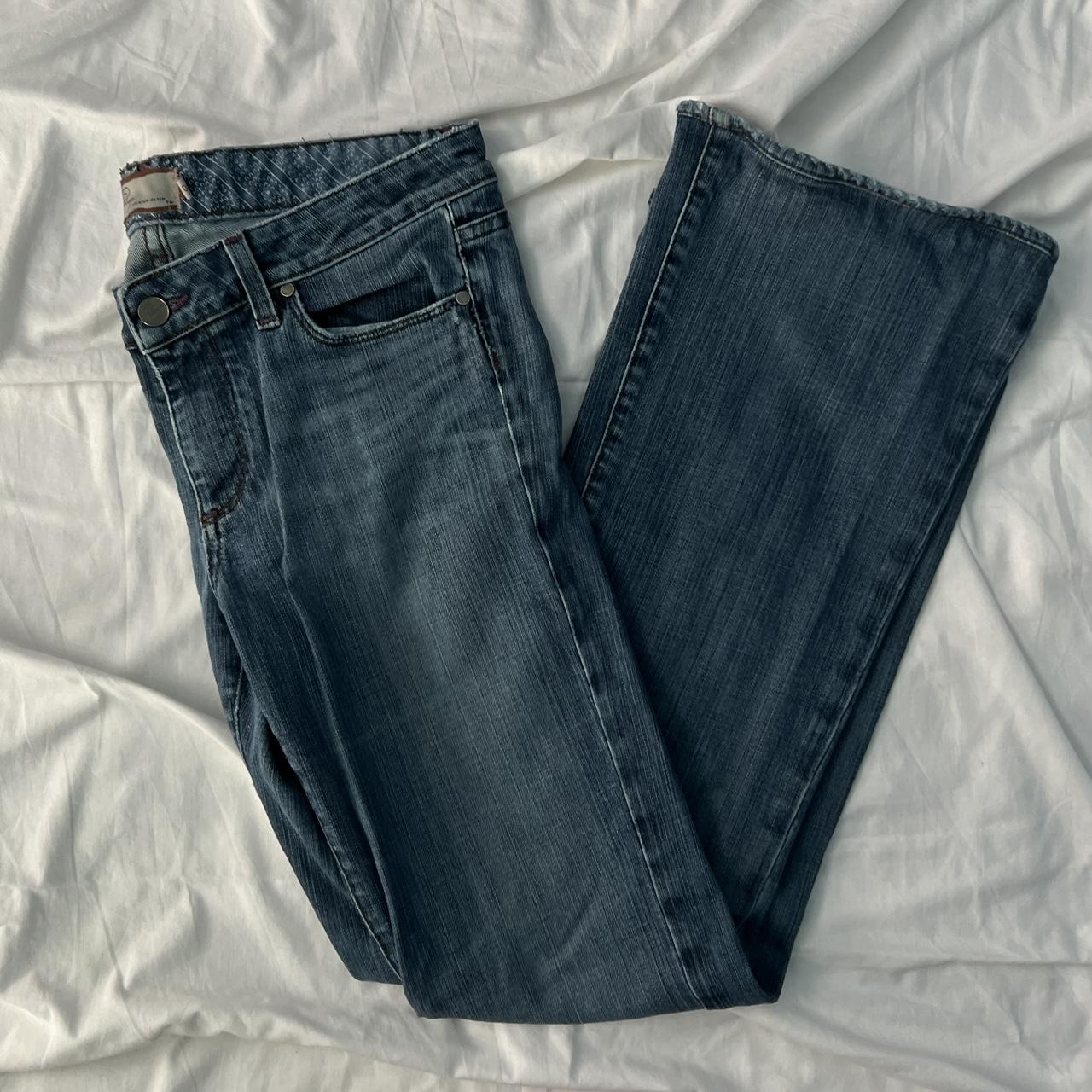 Vintage Paige flare jeans. Tag is size 30. Open to... - Depop