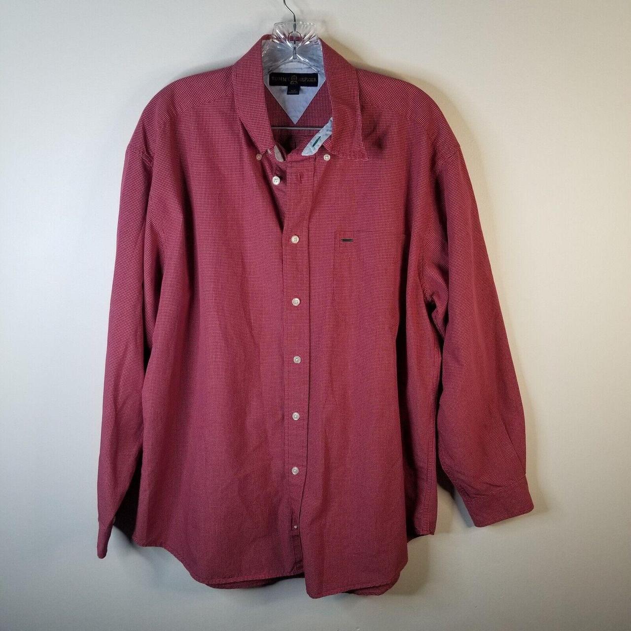 Tommy Hilfiger Men's Red Shirt | Depop