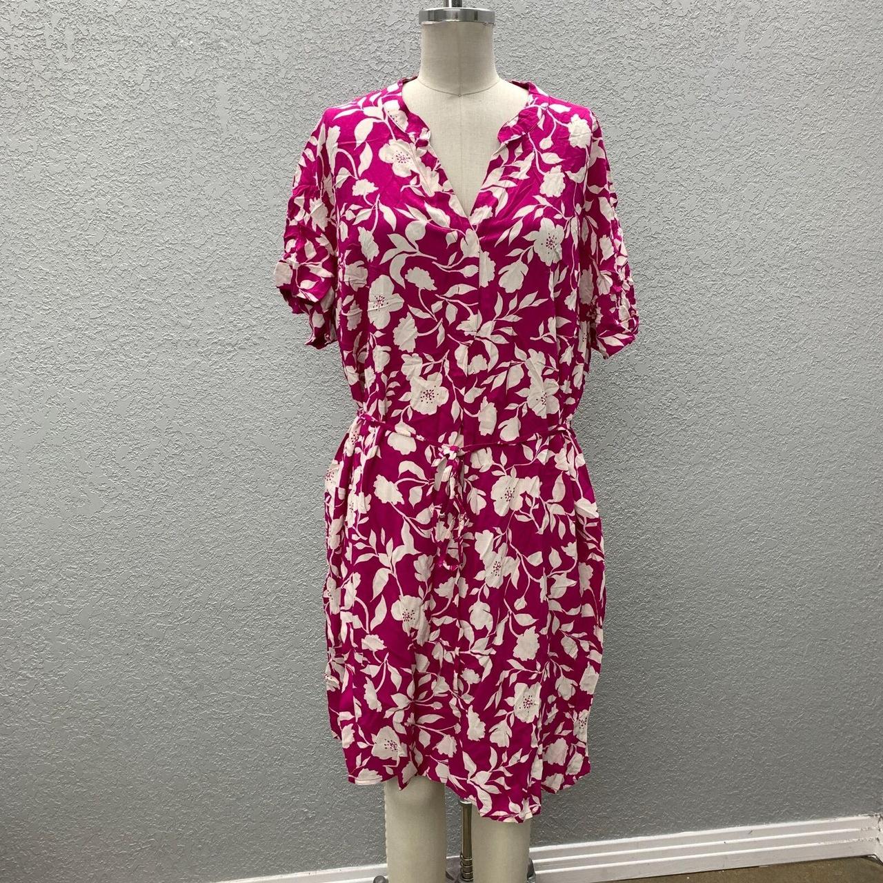 Time And Tru Belted Dress Women's XXL Raspberry... - Depop