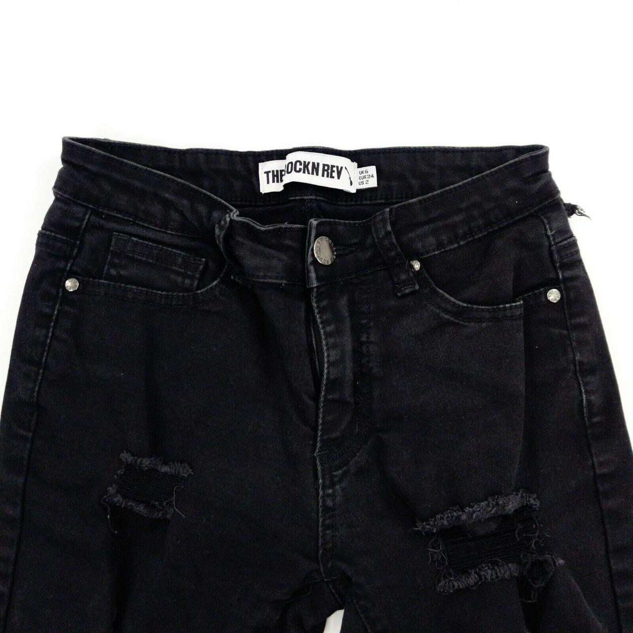 The Rockn Rev Jeans Women's 2 23x25 Black Skinny... - Depop