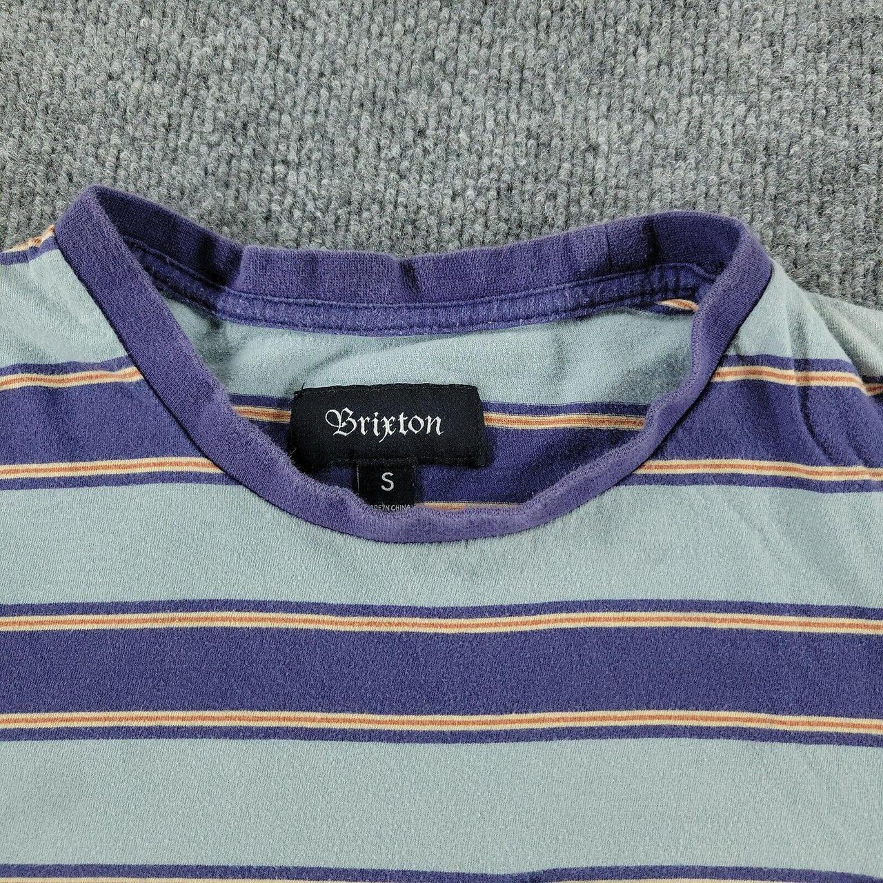 Brixton Men's Blue and Purple T-shirt (3)