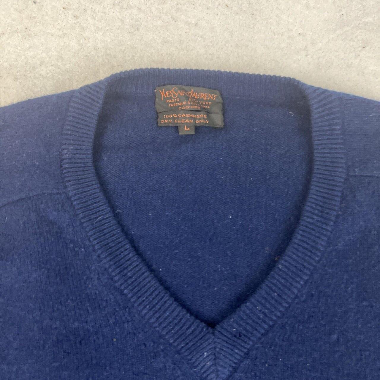 Yves Saint Laurent Men's Blue Jumper | Depop