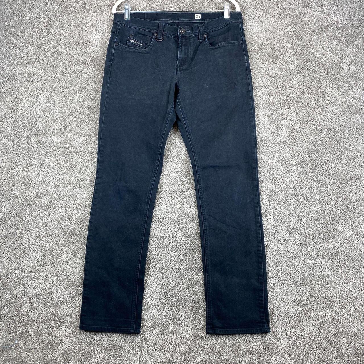 EMPYRE Straight Leg Jeans Men's 34x30 Black Rinse... - Depop