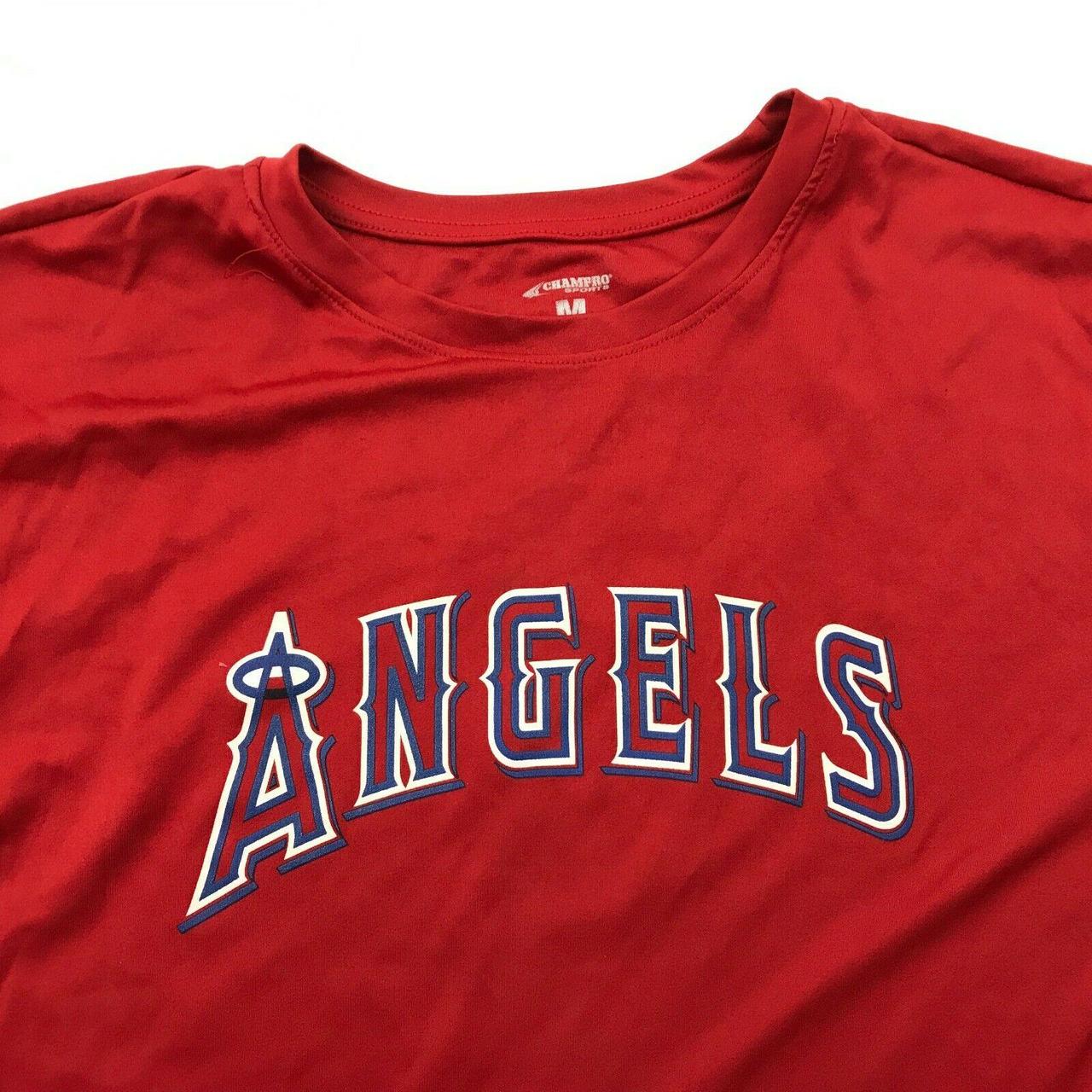 Angels MLB Destroyed Tee ✨ Los Angeles Angels Red - Depop