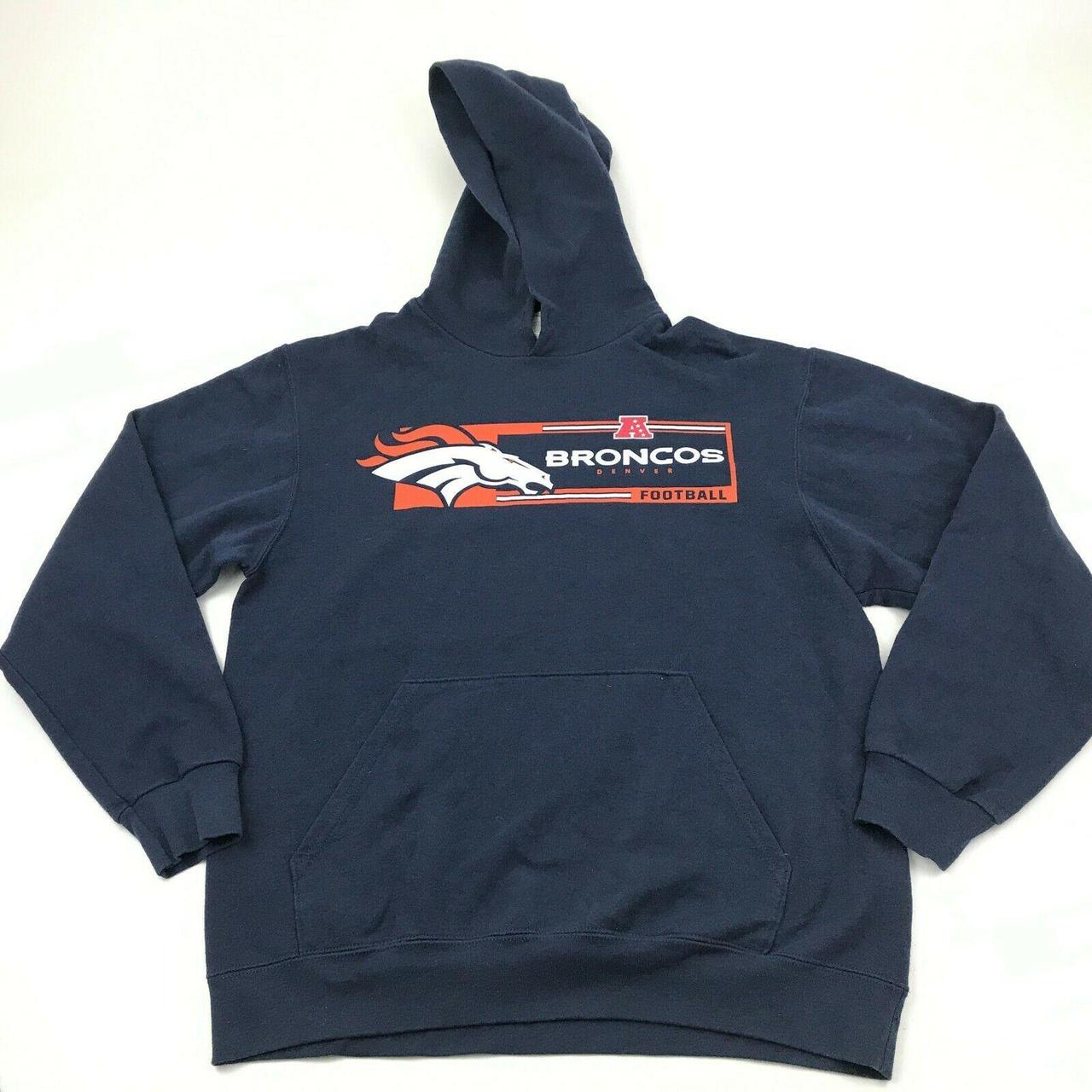 Denver broncos NFL graphic vintage hoodie in gently - Depop