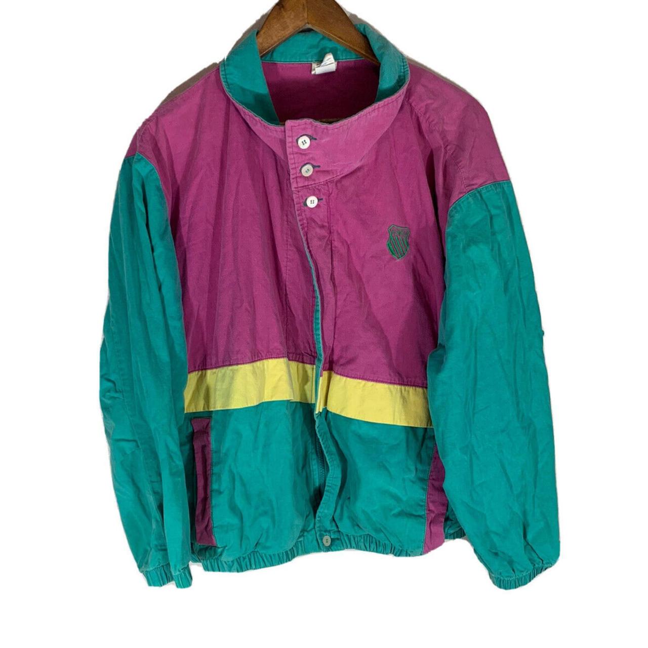 VTG 80s K Swiss Mens Colorful Track Jacket Size XL... - Depop