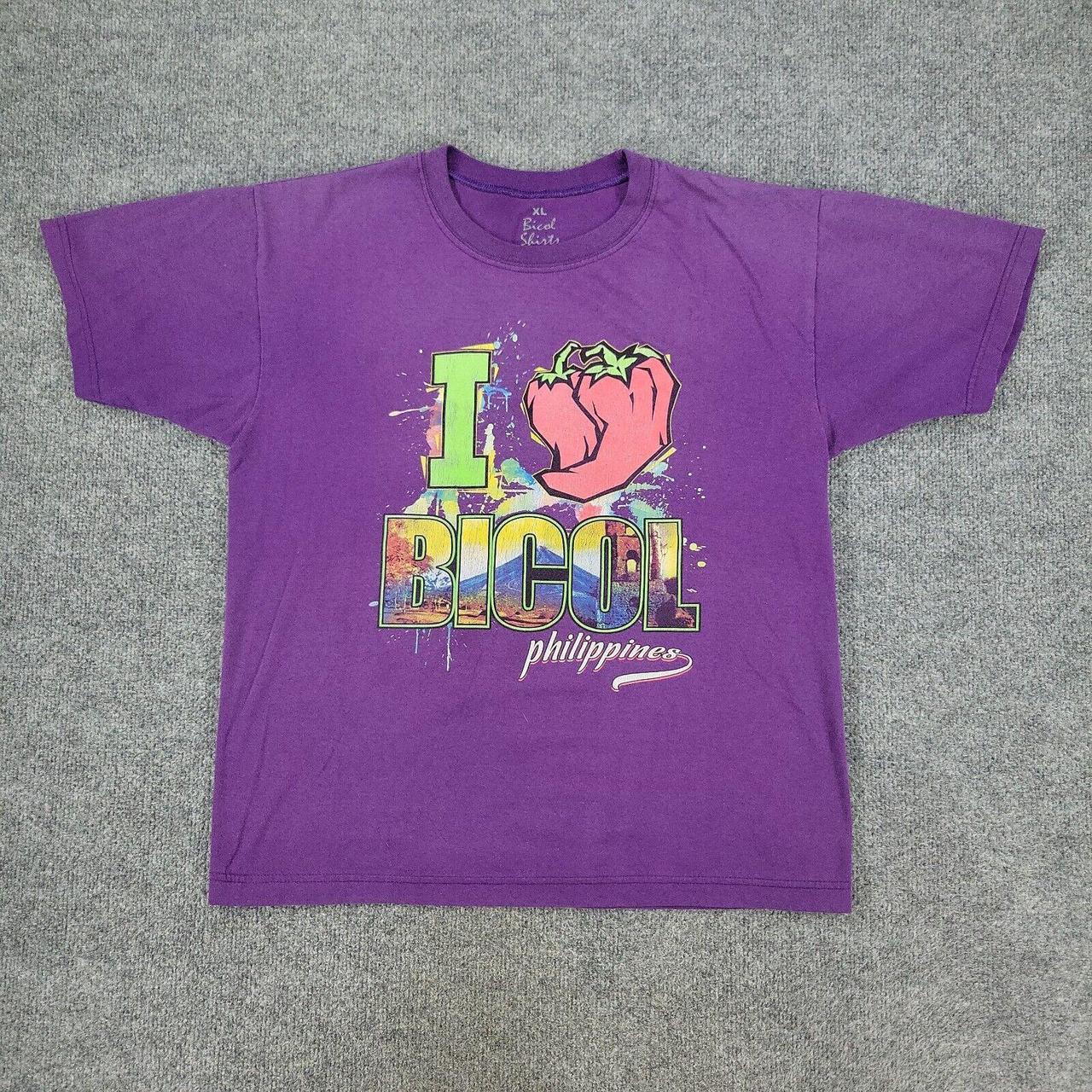 Bicol Shirts City Shirt Men's Xl Purple I Love Bicol - Depop