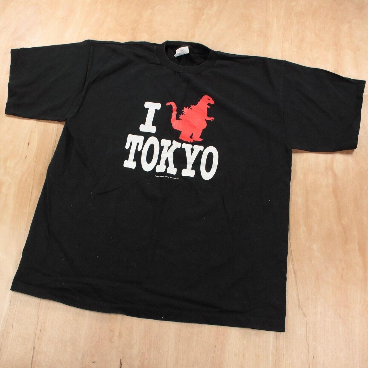 vtg 00s y2k usa made I Godzilla Tokyo tshirt XL... Depop