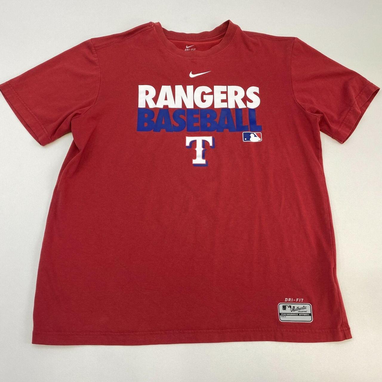 Nike DRI-FIT Texas Rangers T Shirt size Size X-Large - Depop