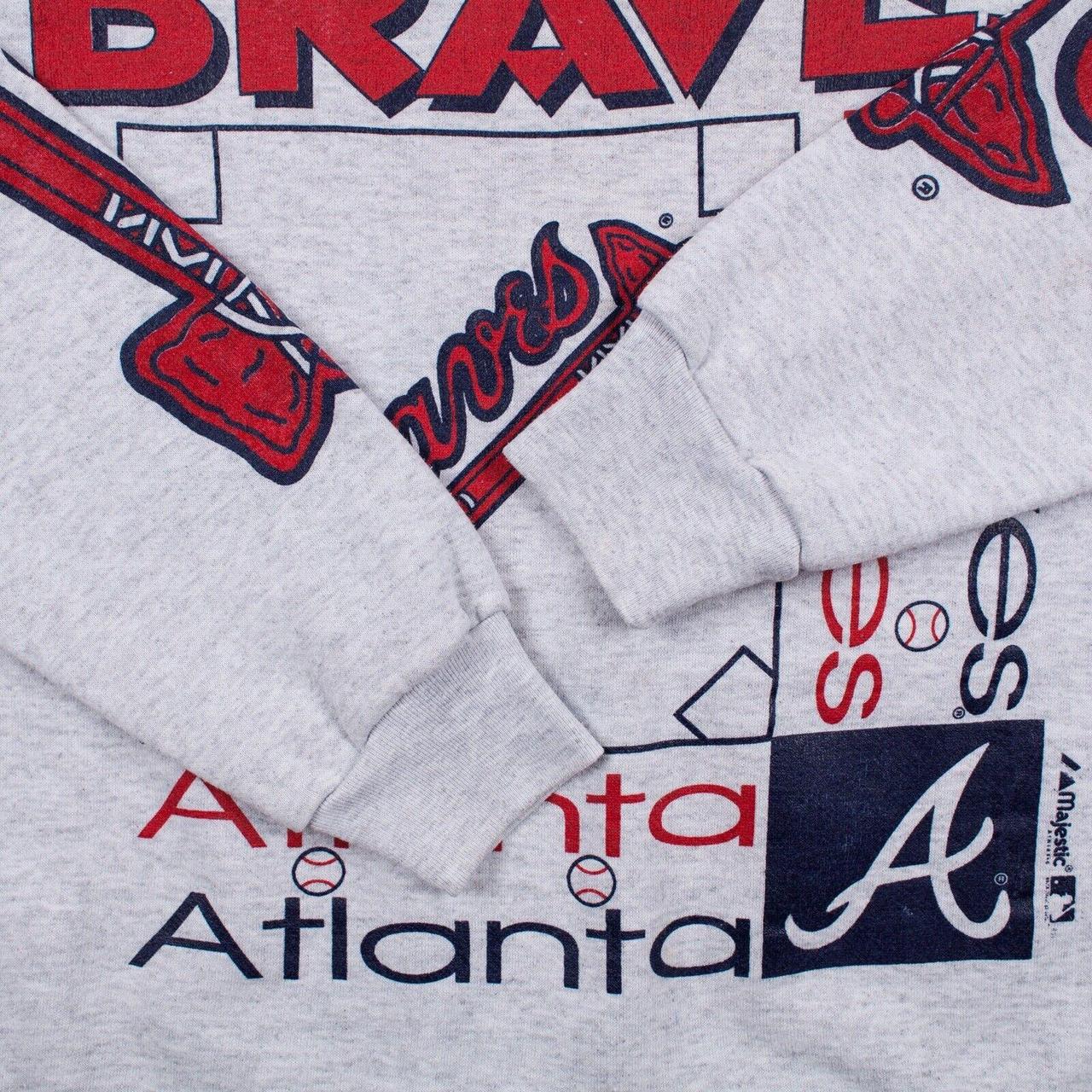 Vintage Atlanta Braves MLB Sweatshirt Men's XL, - Depop