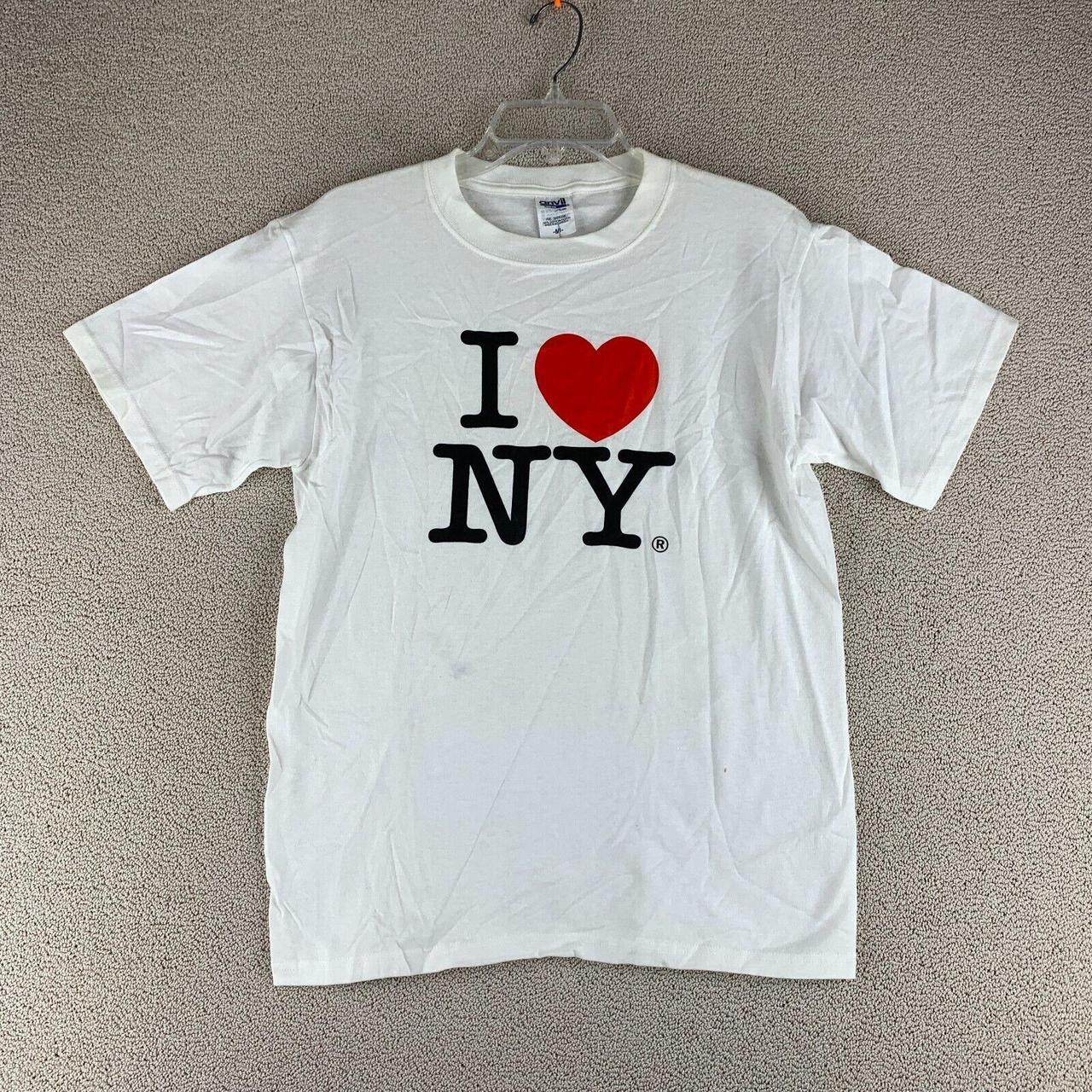 I Love NY T-Shirt Grey Unisex Short Sleeve 