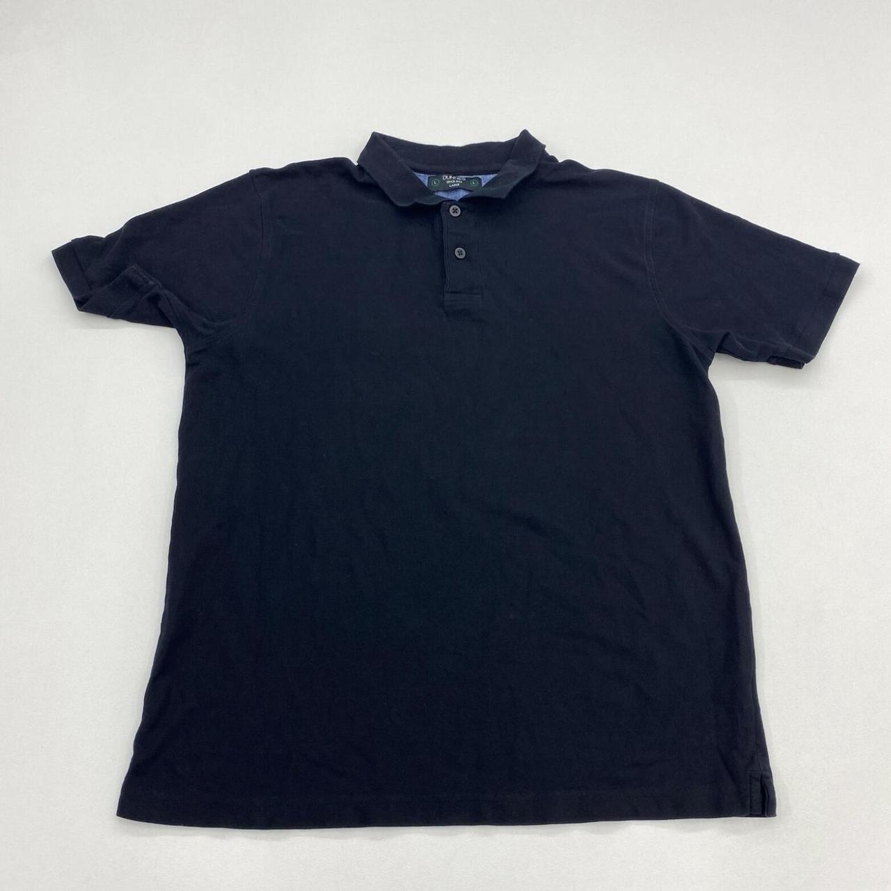 Dunnes Polo Shirt Men's Large Short Sleeve Black... - Depop