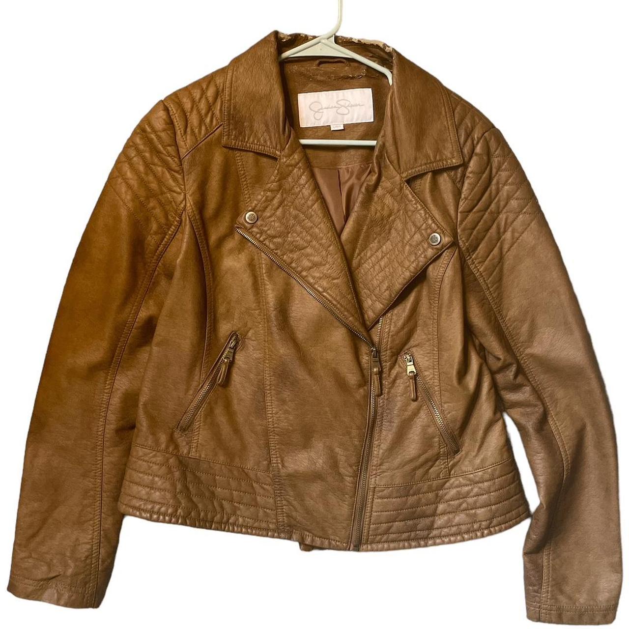 vintage Jessica Simpson moto jacket Fake leather