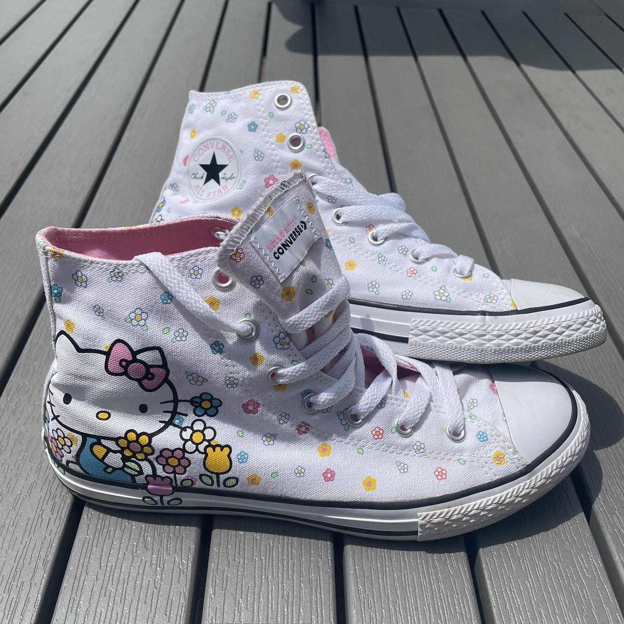 hello kitty converse adorable white high top