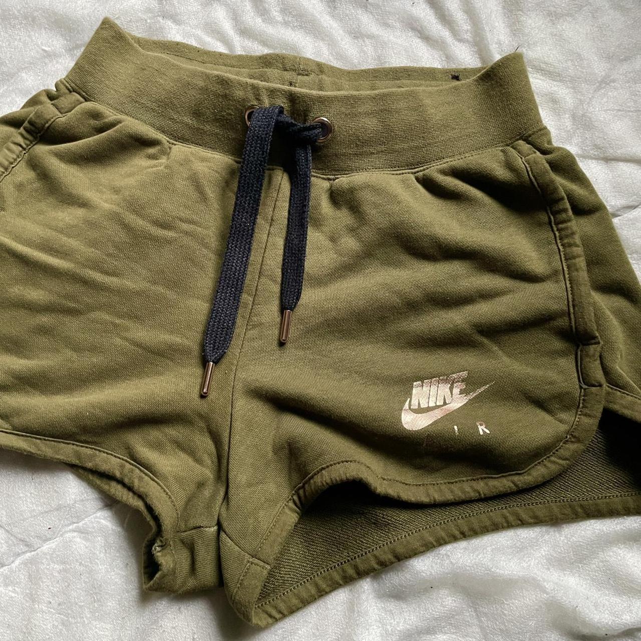 Women's Khaki and Green Shorts Depop
