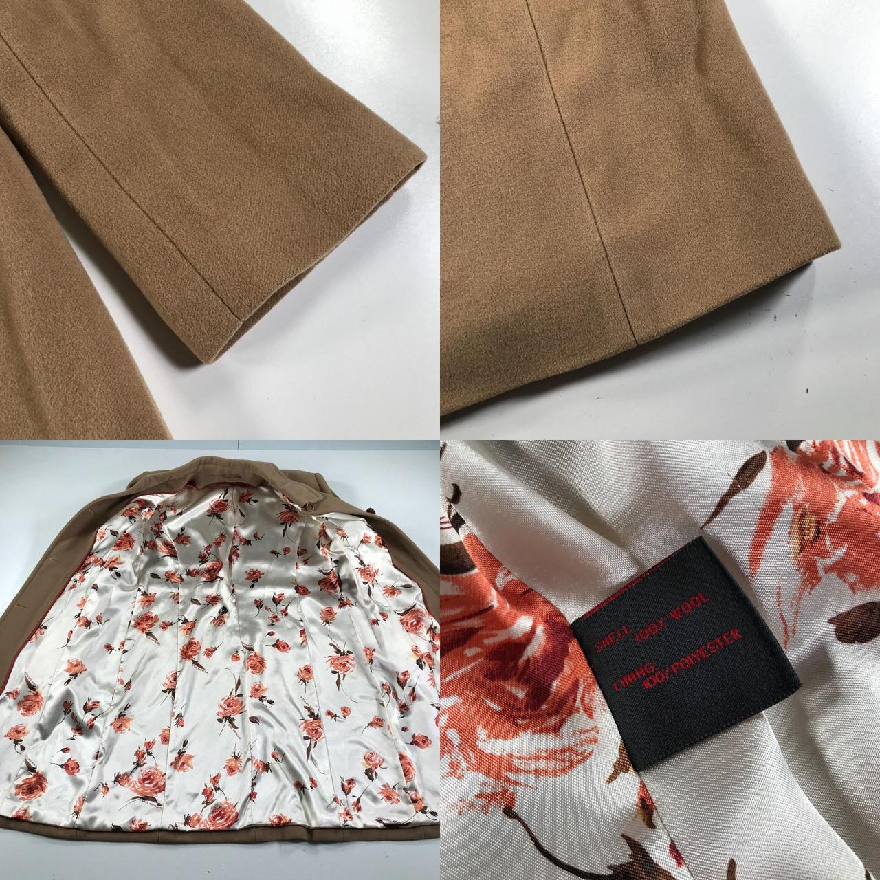 Via Spiga Car Coat Womens 12 Tan Brown Wool Button... Depop