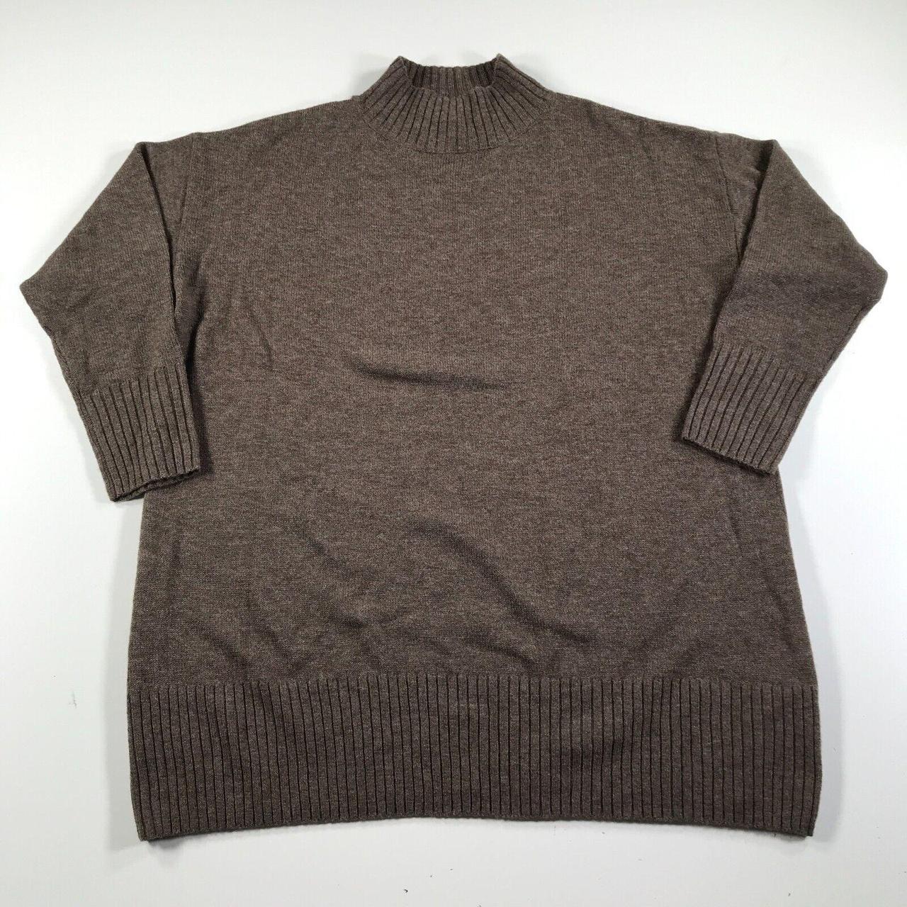 MUJI Sweater Womens Extra Small S Brown Yak Hair... - Depop