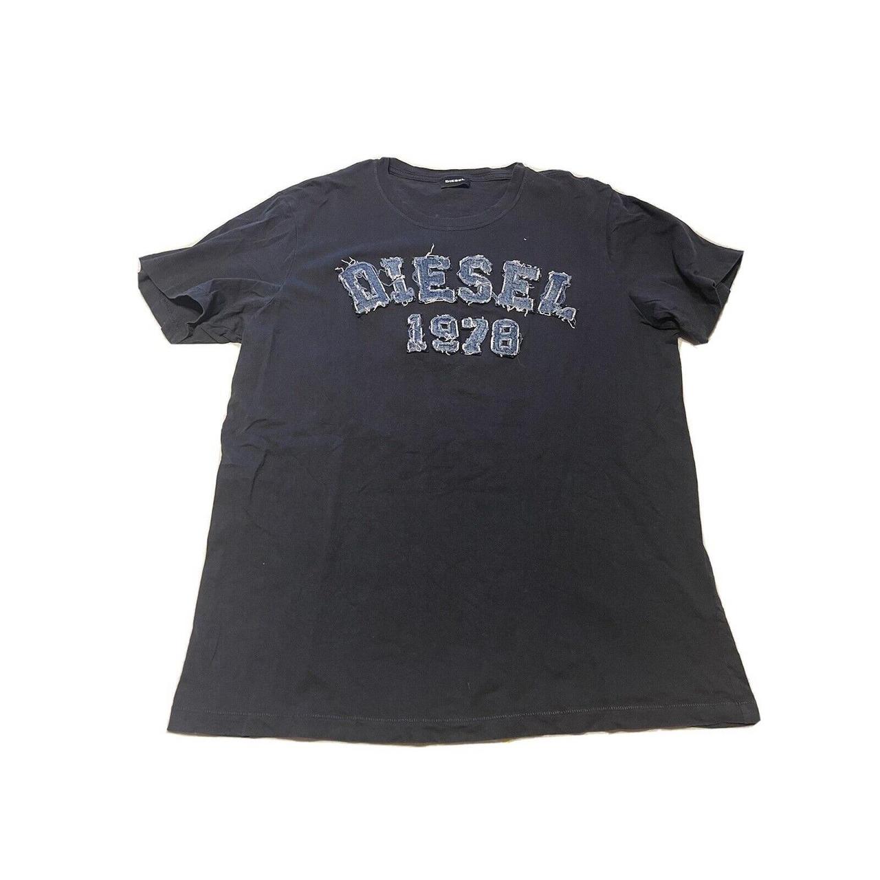 Diesel 1978 Frayed Lettering Spell out Mens Crew... - Depop