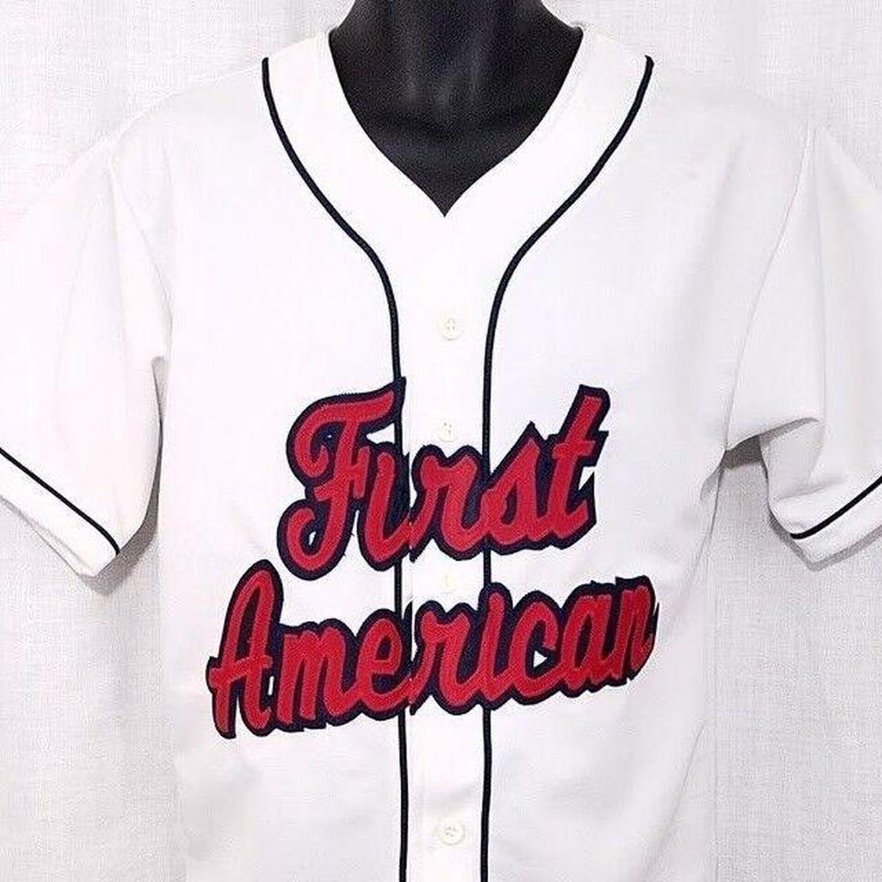First American Mens Baseball Jersey Stitched Sewn... Depop