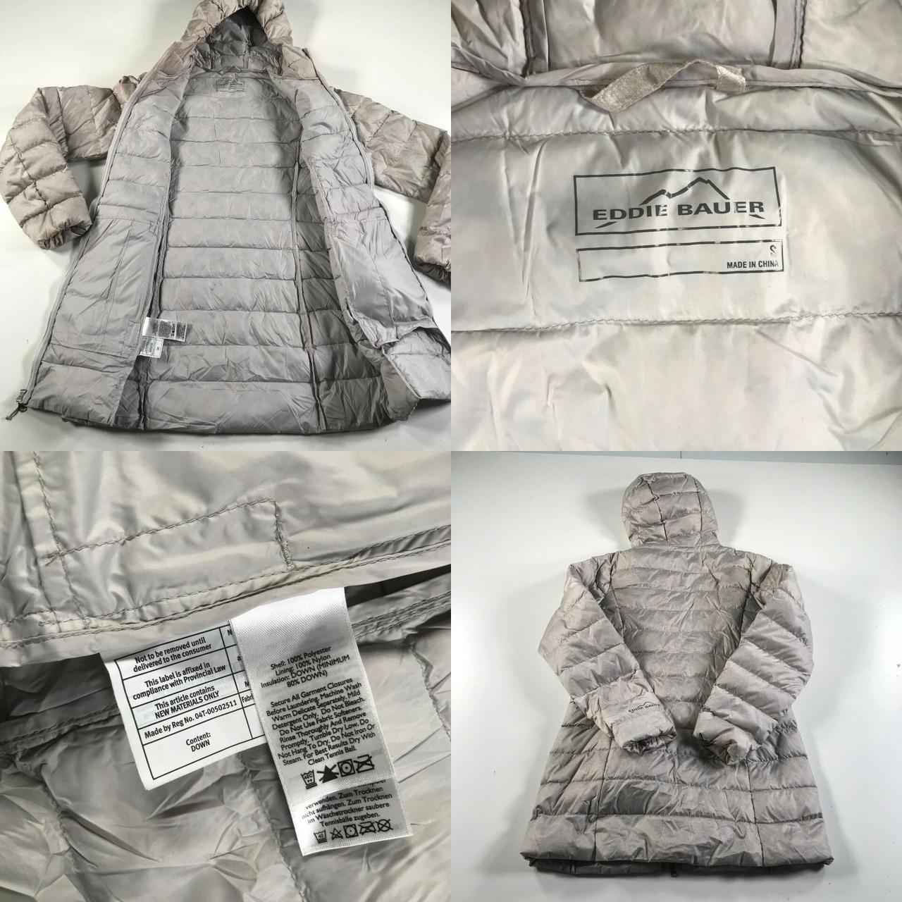 Eddie Bauer Down Jacket Womens Small Gray Puffer Depop 