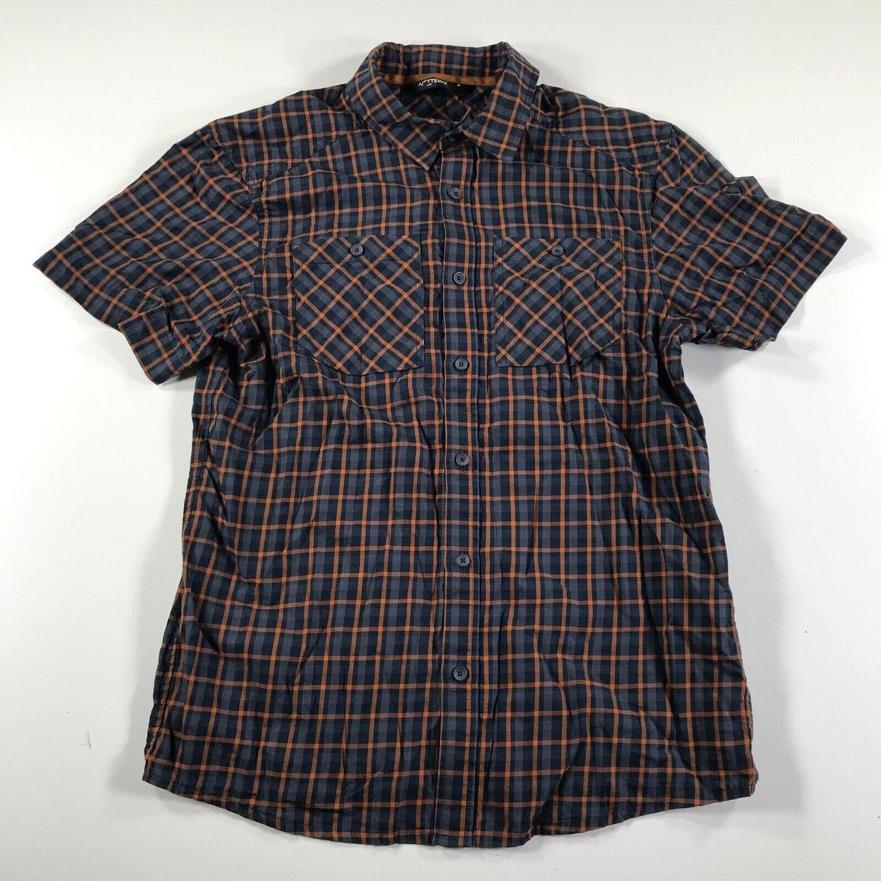 Arcteryx Shirt Mens Medium Blue Orange Plaid... - Depop