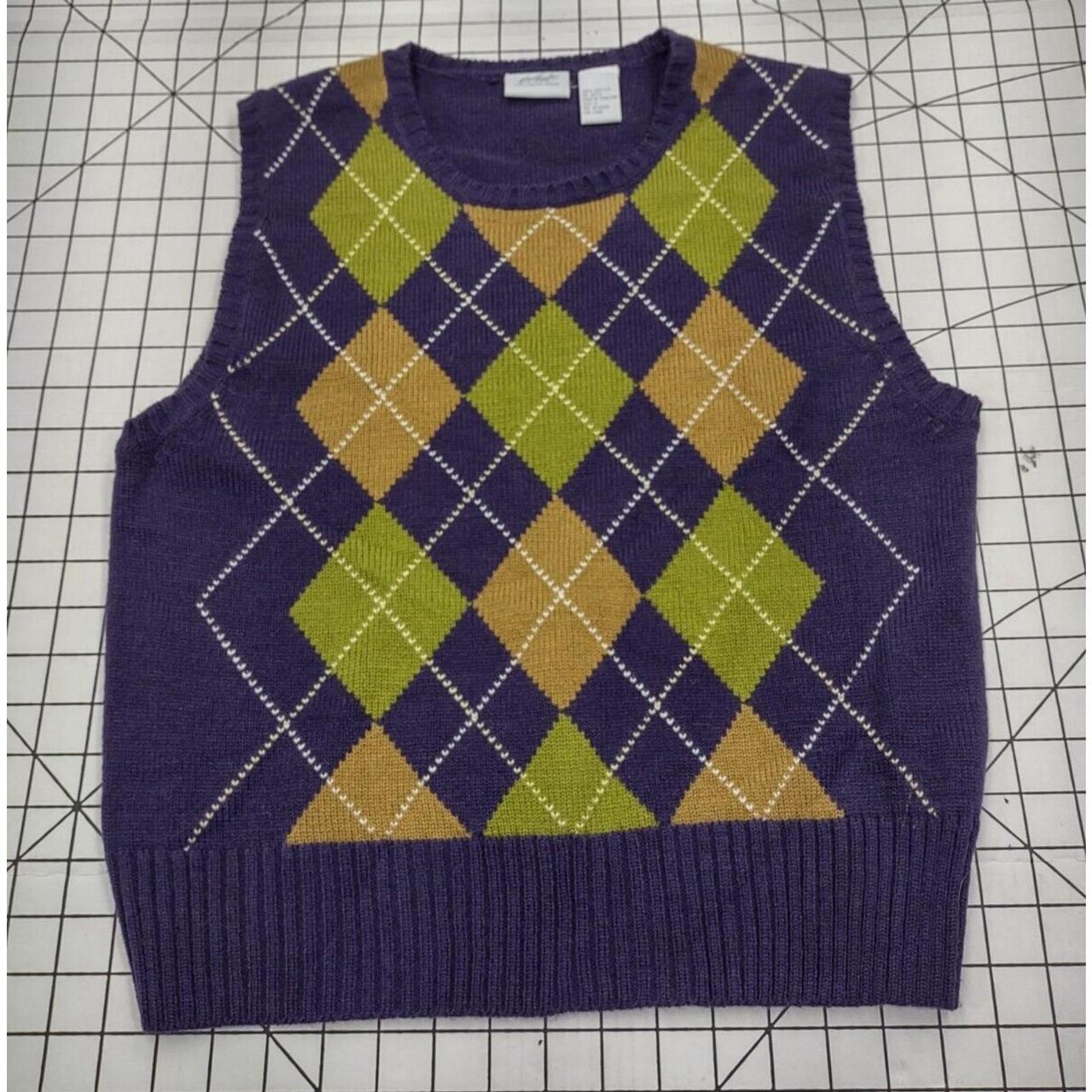 Vintage Sweater Vest Womens M 100 Acrylic Feels... Depop
