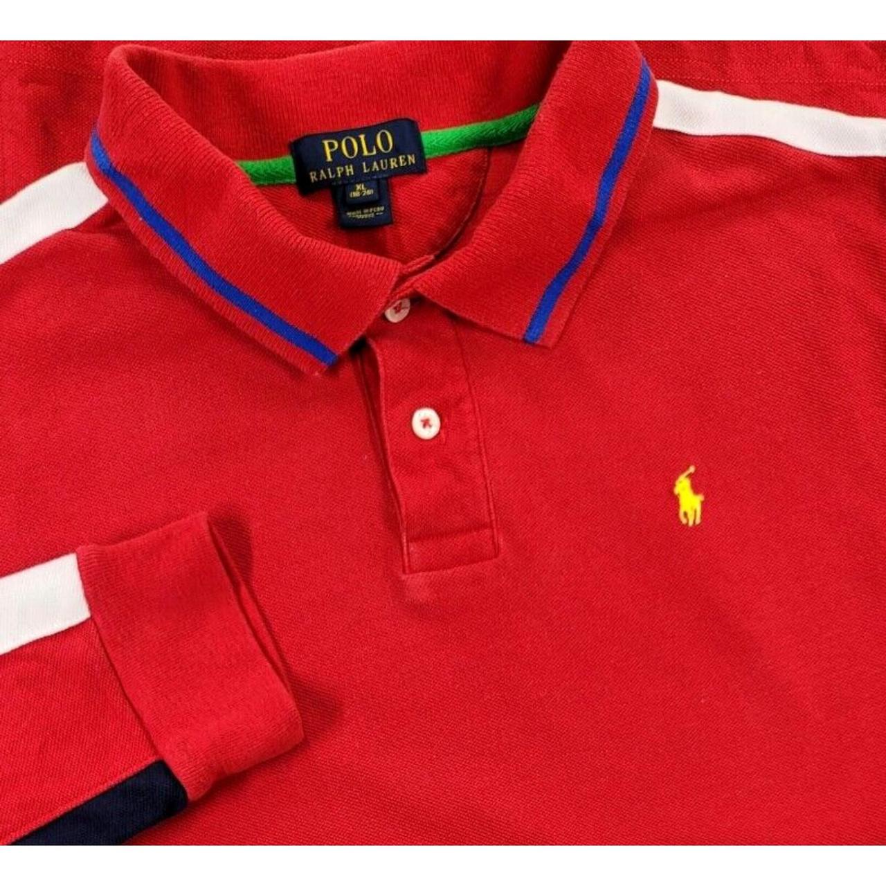 Polo Ralph Lauren Men's Blue and Red Polo-shirts | Depop