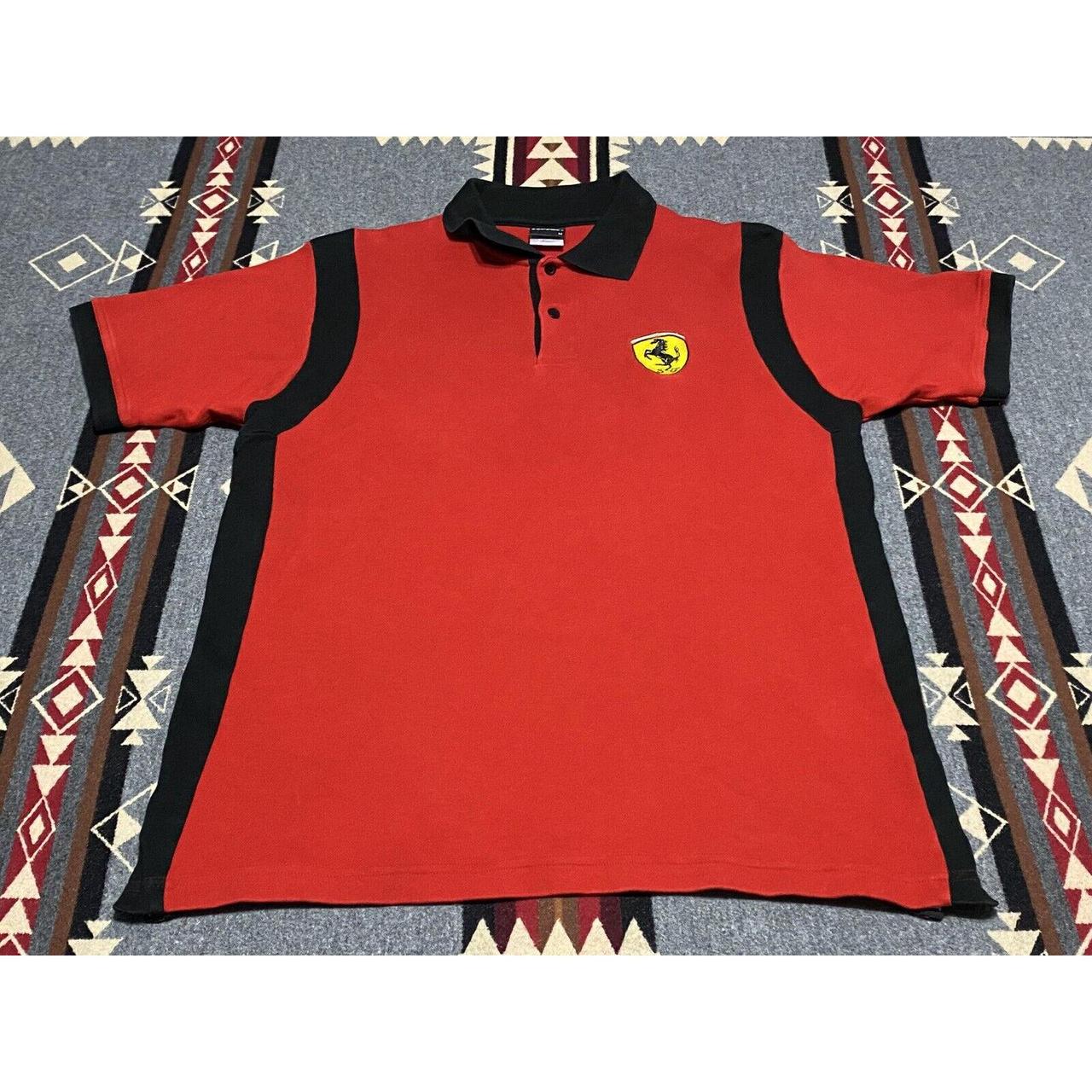 Ferrari Men's Red Polo-shirts | Depop