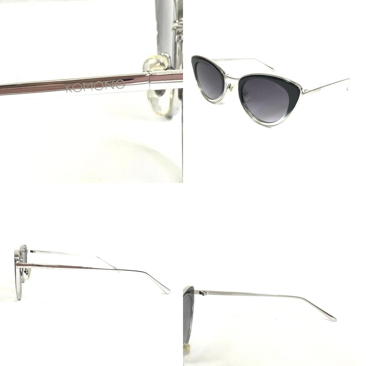 Komono Sunglasses THE BETHANY Black Silver Cat Eye... Depop