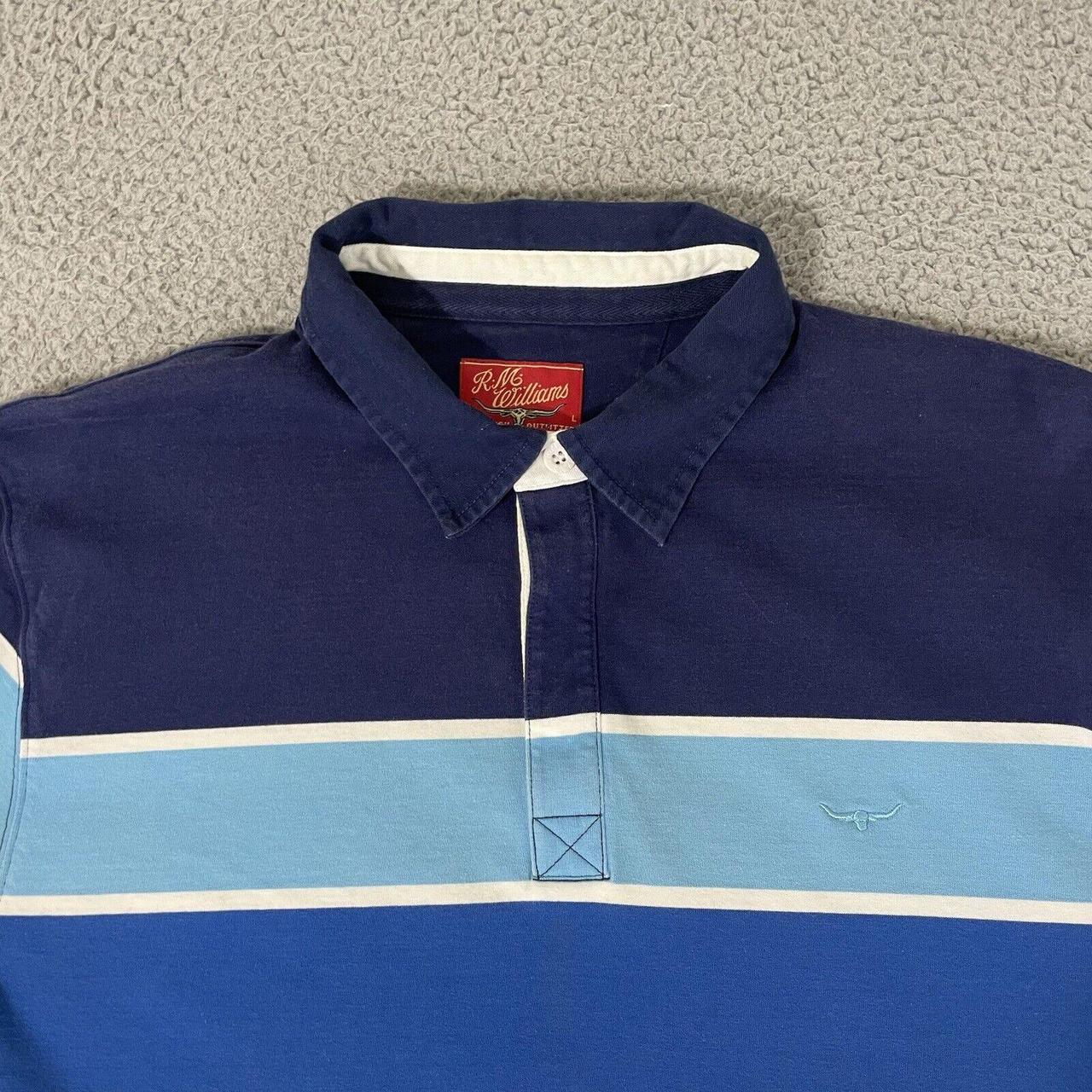 RM Williams Men's Blue Polo-shirts | Depop