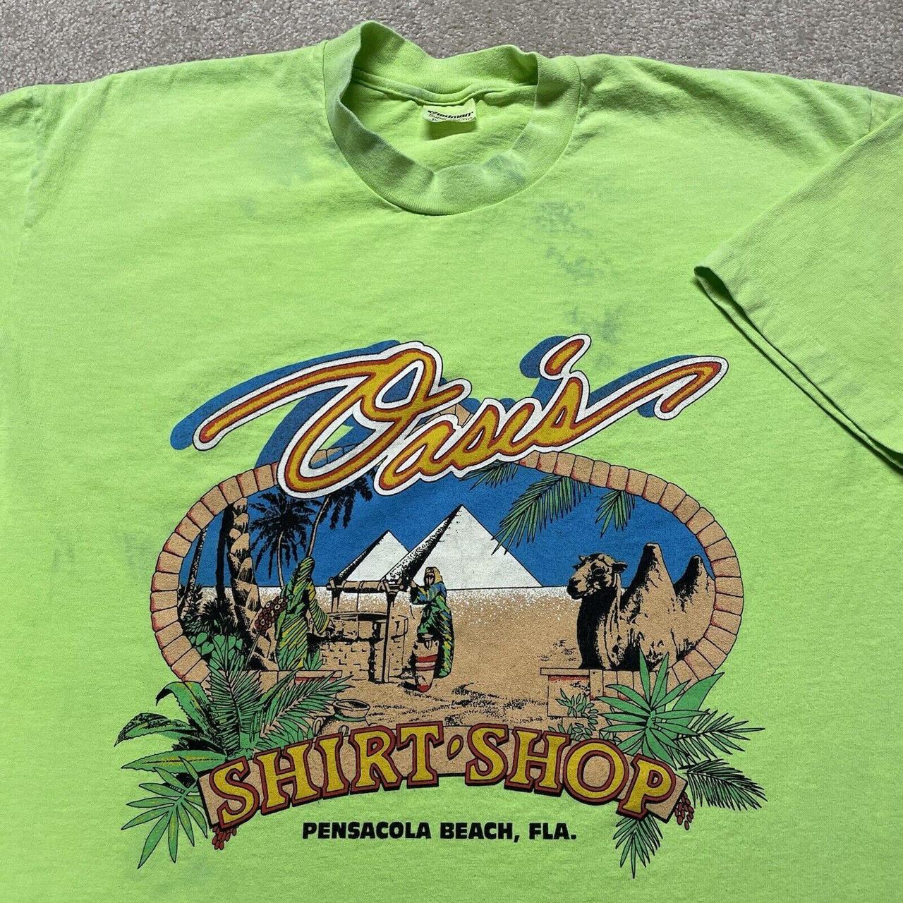 Pensacola Beach Florida T Shirt Men Large Green... - Depop