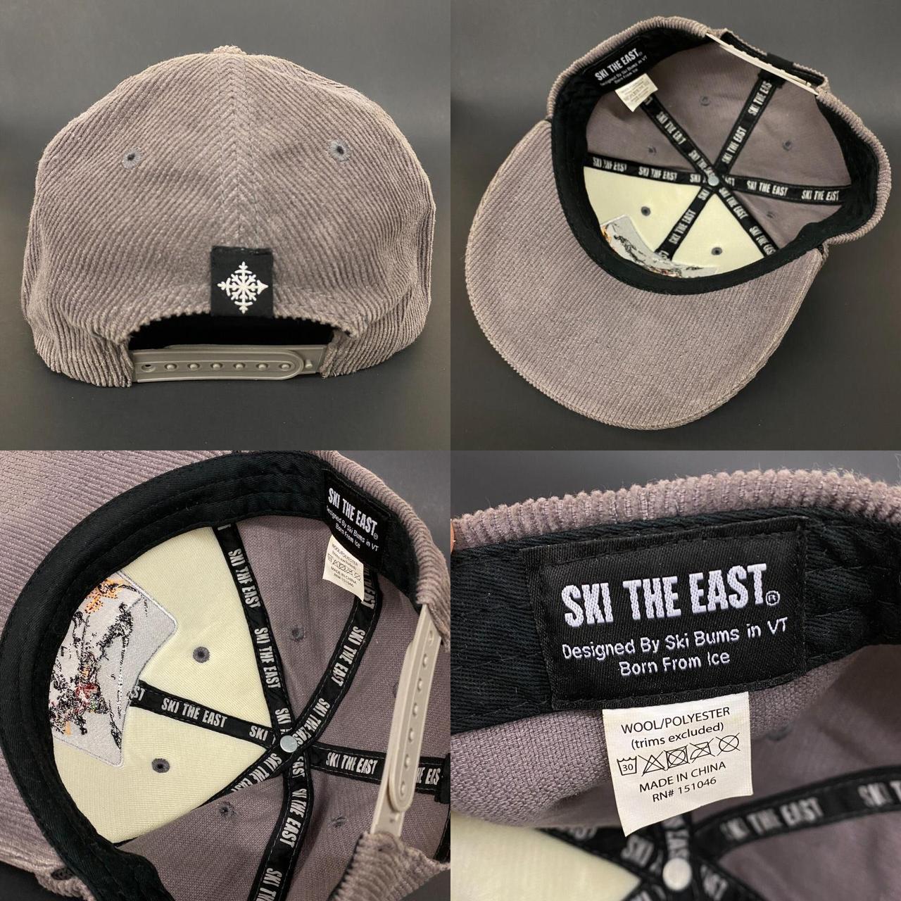 Ski the East Hat Corduroy Snapback Cap Gray Mountain... - Depop