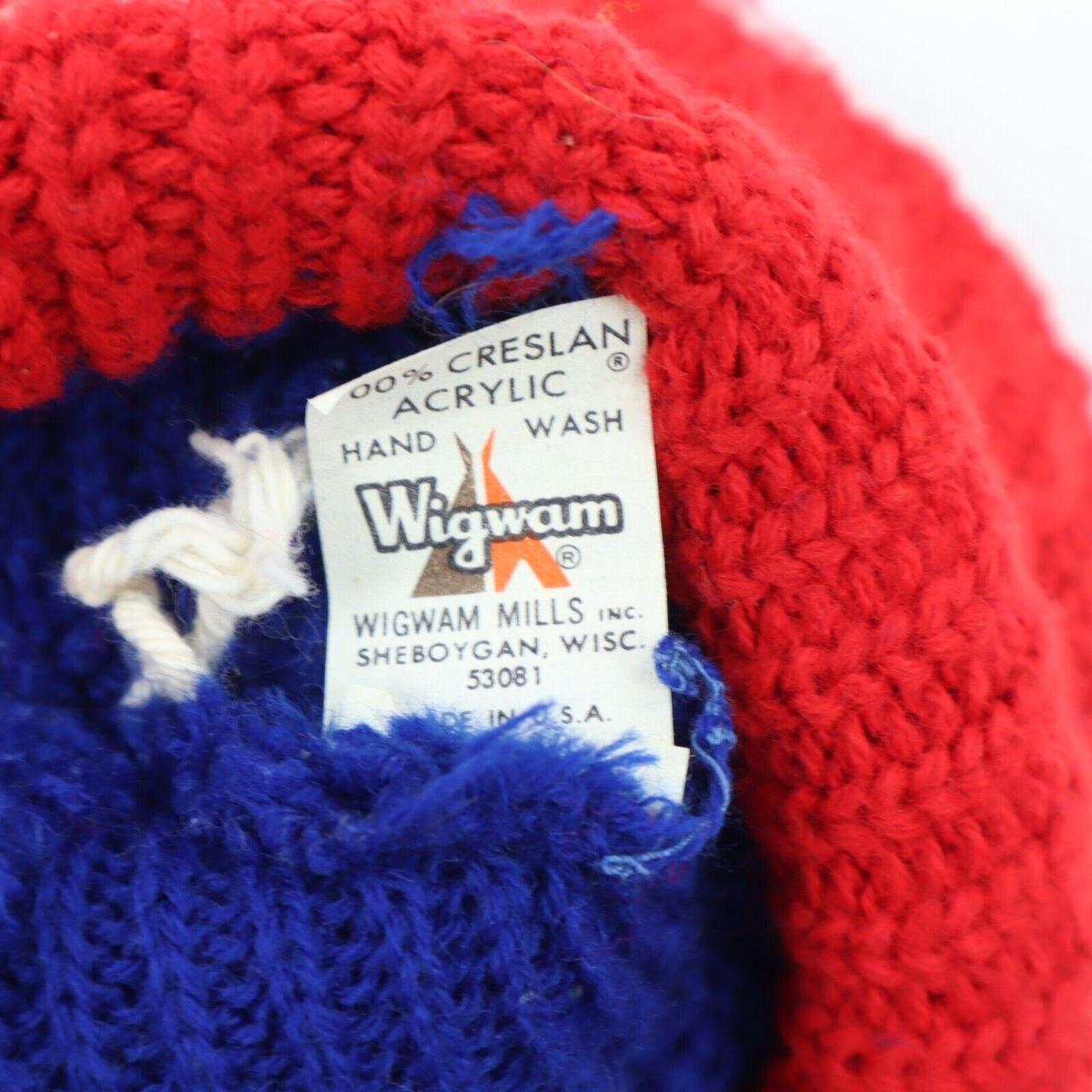 Buffalo Football Blue and Red Pom Beanie Winter Hat