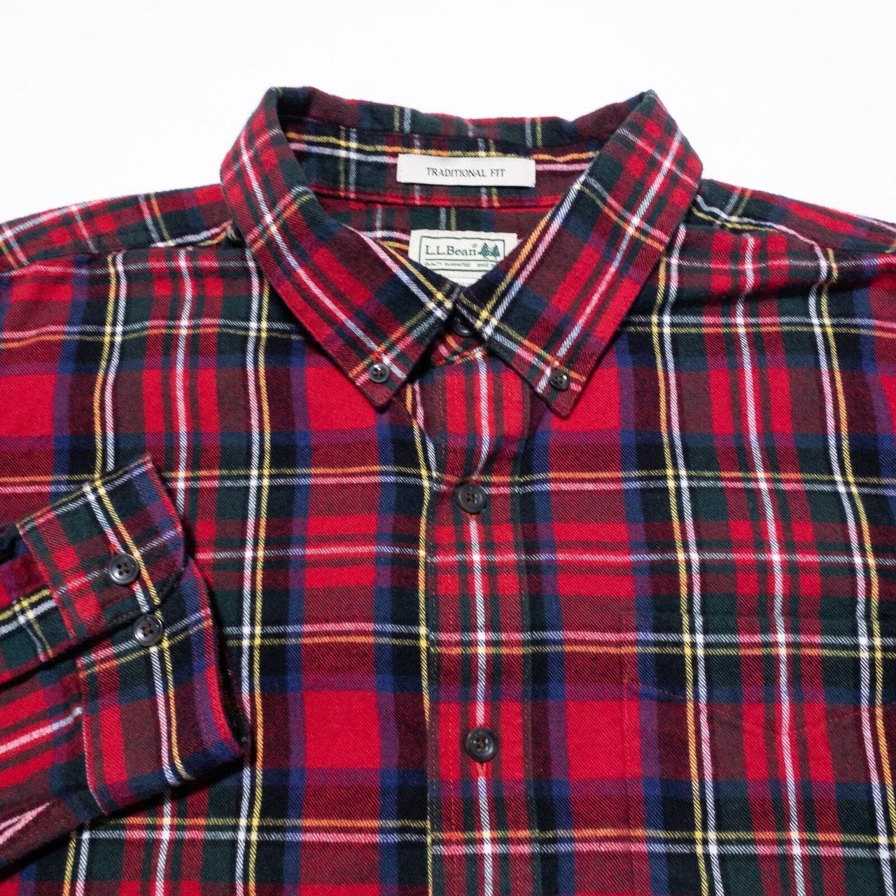 ll bean red flannel shirt