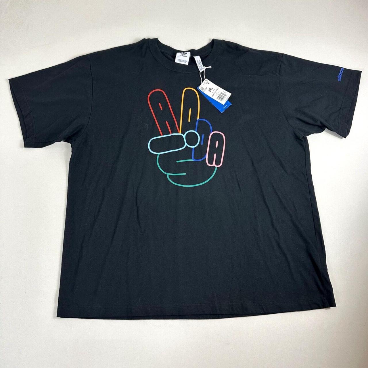 Adidas Amplifier T Shirt Multi Color OG Peace Sign. Depop