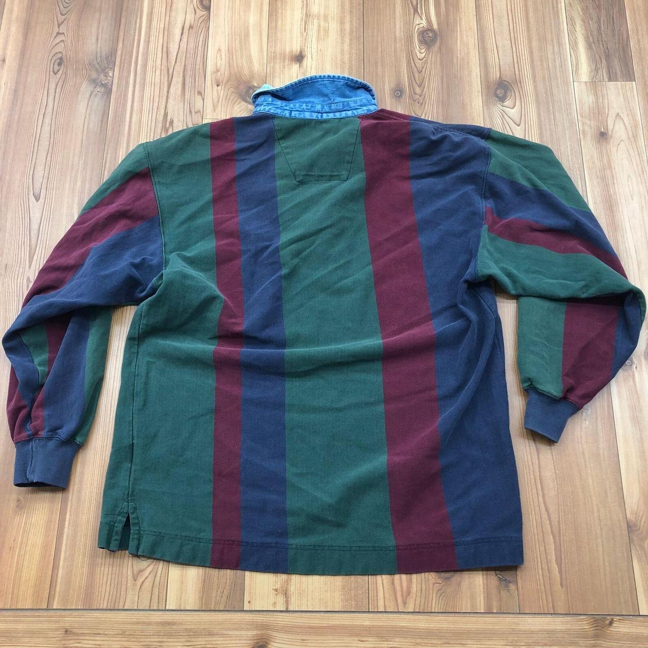 Vintage Nautica Green Long Sleeve Denim Collar Depop