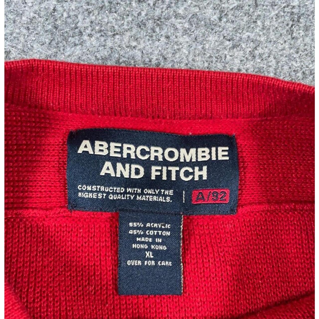 VTG Y2K Abercrombie & Fitch Sweater Adult XL Red... - Depop