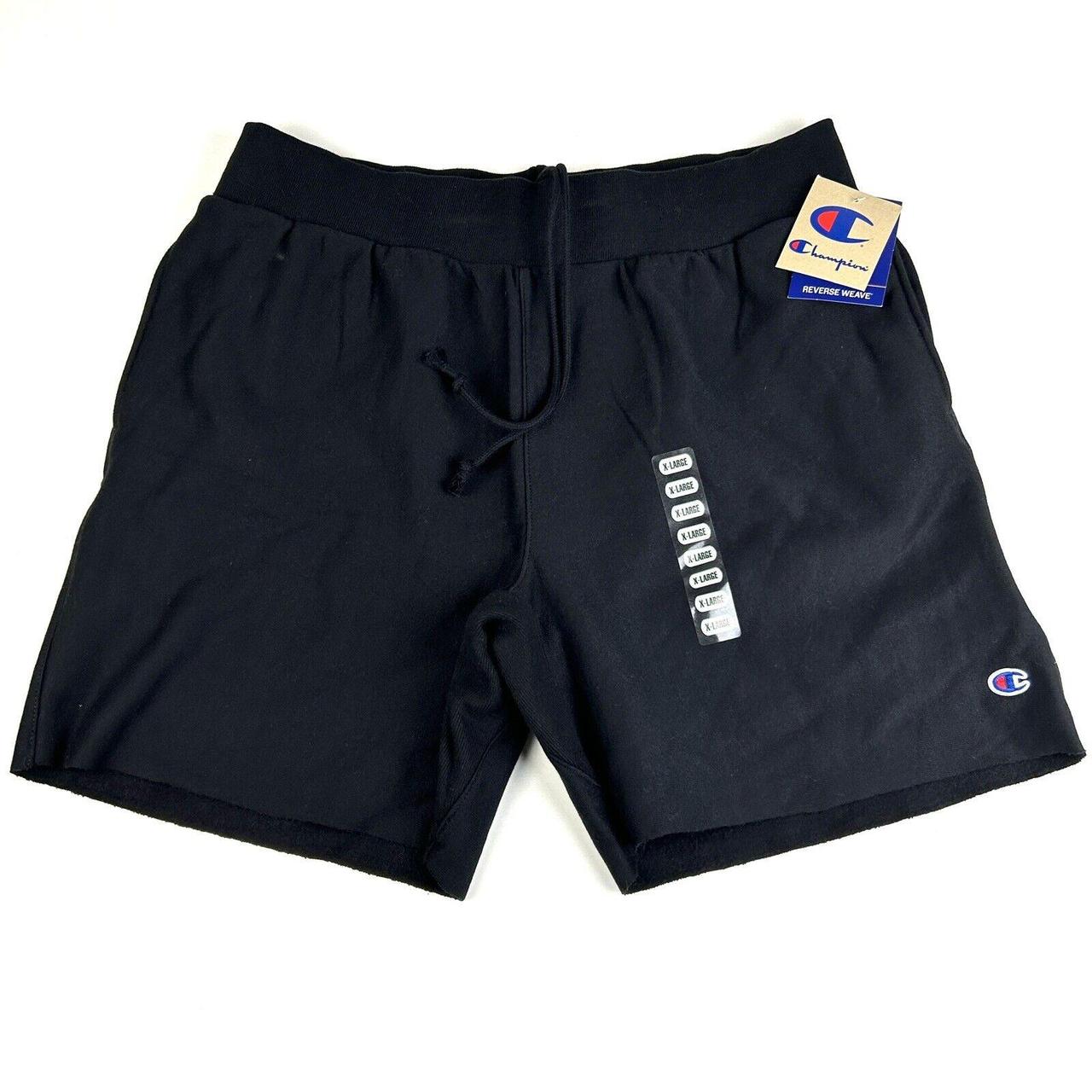 Champion Men's Shorts Reverse Weave Black Cut Off... Depop