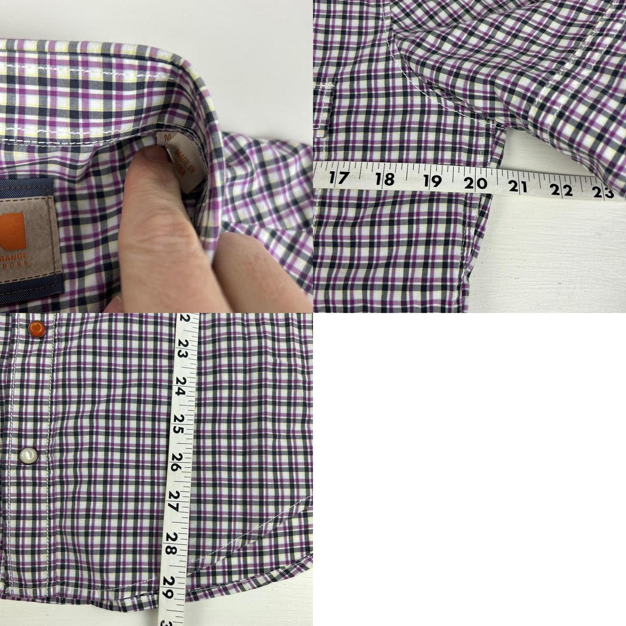 Hugo Boss Orange Label Men Size Medium Check Cotton... Depop